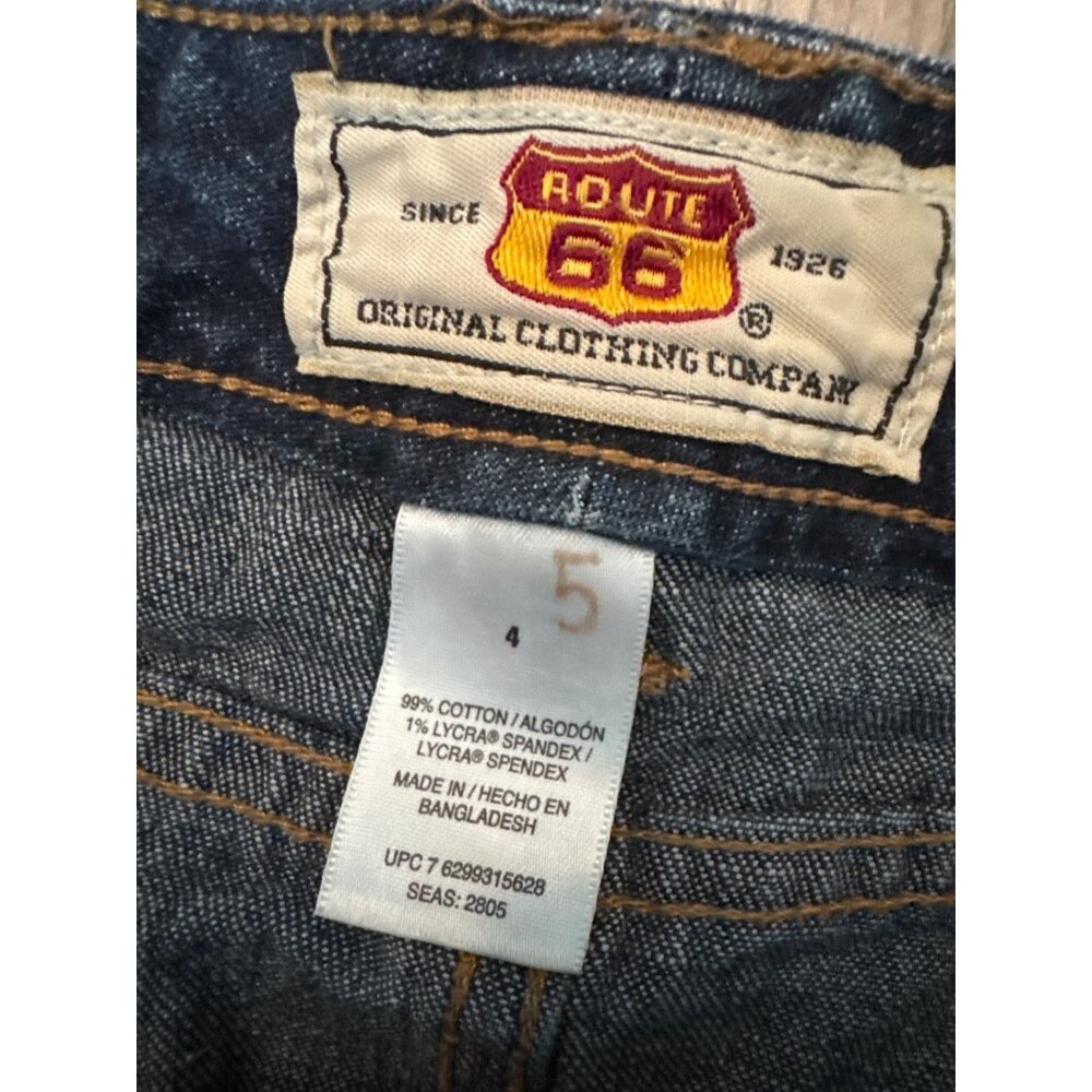 Route 66 Womens Y2K Denim Skirt Dark Wash Utility Pockets Stretch Jean Mini Skir - Picture 6 of 7